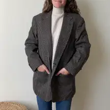 Vintage  Gray Plaid Blazer