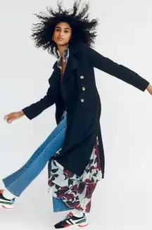 Free People Long Ribbed Over Coat