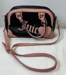 Juicy Couture Black & Pink HandBag Crossbody Everyday Women’s Chic Casual Purse