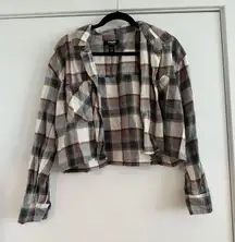 Cropped Plaid Flannel