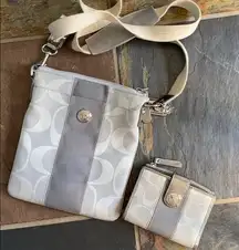 Coach Sliver  Mini Crossbody with Matching Wallet