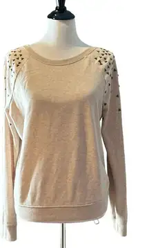 Victoria's Secret Studded Sweatshirt Long Sleeve Size‎ S Pullover Statement