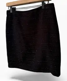 Laundry By Shelli Segal Black and Silver Skirt Size 6
