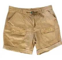 Sundance Desert Utility Shorts Sz. 12 Burnt Honey CuffedBoho Slouchy Relaxed