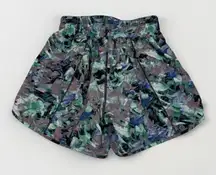 Lululemon Track That Mid-Rise Short 5" Rapid Flourish Blue Green Pocket Sz 2