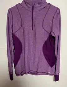 Champion Women's Purple Quarter-Zip Hoodie