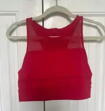 red  all star sports bra