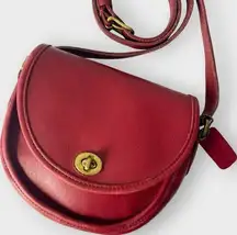 Coach VTG  Watson Crossbody Purse Bag Red Made in United States Gold Hardware