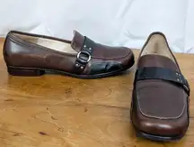 Joan & David Harness Style Two Tone Flats Size 8M