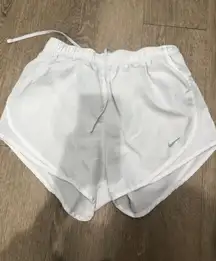 Nike White Dri-Fit Shorts Running