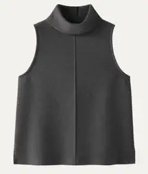 OGL FuzzLuxe Turtle Neck Split Hem Top - Deep Grey size M