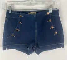 Blue Spice Sailor Style Jean Shorts Blue Size 7