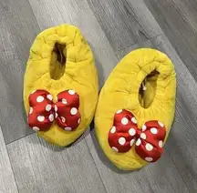 Disney Minnie Mouse Feet Heels Slippers Adult Medium Yellow  World Parks