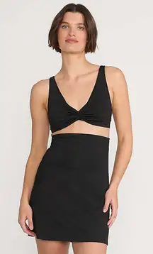 Lands End Black Tummy Control High Waisted Swim Skirt Sz.14