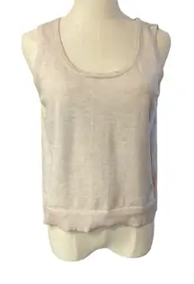 Adrienne Vittadini Sleeveless Scoop Neck Knit Casual Tank Top‎ Beige Size Large
