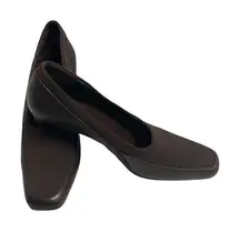 WEAR EVER, BARE TRAPS, Nuance Style Women’s Square‎ Toe, Brown Heels, Size 6M