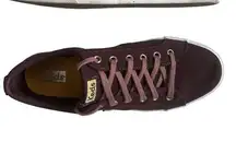 Keds  Women's 10 Jump Kick Duo Vegan Soft Buck Sneaker Red Burgundy