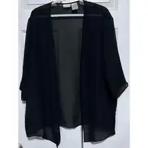 Secret Treasures Women's Black‎ Sheer Cover Up Ties in the Middle Size M