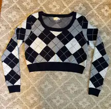 Pacsun Plaid Cropped Sweater