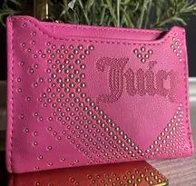 Juicy Couture Juicy Pink Studded Wallet and Pullout Card Case NWT