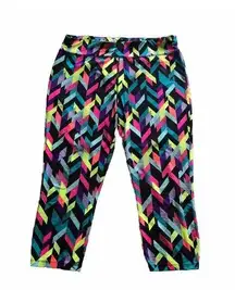 City Street Multi Color Crop Athletic Leggings Size XL