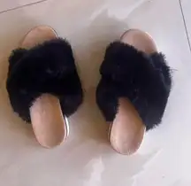 Fur cuddly slippers Sandal Faux Fur Sandal Slides Flip Flop Size 6.5 Unbranded