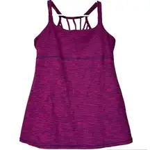 Prana Delicate Tank Top Sleeveless Square Neck Racerback Athletic Purple XS