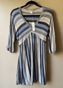 Gerard Darel Striped Half Sleeve Sheer Tunic Size 2 NWT