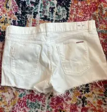 White Jean Shorts