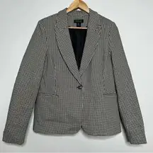 Rachel Zoe Houndstooth One Button Blazer Size Large
