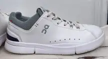 On Cloud "The Roger" Sneakers Men's 9.5White Leather Tennis Shoes Swiss Enginee