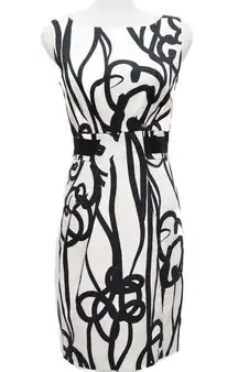 David Meister Women's Black & White Dress‎ Size 2