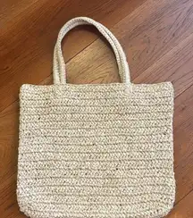 J. Crew packable straw tote bag