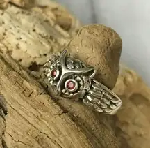 Sterling and CZ Owl Toe Ring Midi Ring