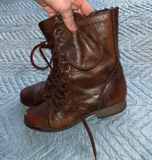 Brown Combat Boots Size 6.5