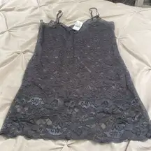 Grey lace top