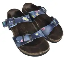 Papillio Birkenstock Blue Floral Strappy 35 / 5US