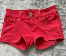 Red/Orange Jean Shorts Size 3