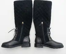 Lauren Ralph Lauren. Hollie II Quilted Lace-Up Riding Boots.