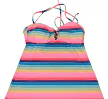 Rainbow Striped Bra Tankini Swim Top