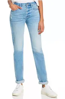 FRAME Le Beau High-Rise Boyfriend Jeans in Walden Rock