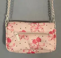 Betsey Johnson Pink Bow Cherry Crossbody Bag