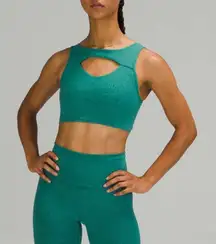 Lululemon Crunch Teal Lagoon Everlux Cut-Out Train Bra *Medium Support, B/C Cups