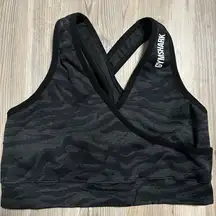 Gymshark  black adapt animal seamless sports bra, size XS