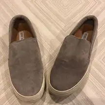 Steve Madden Suede Sand Colored Slip On Sneakers