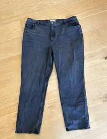 Abercrombie & Fitch  -The 90's Straight Ultra High Rise Curve Love Jeans in Black