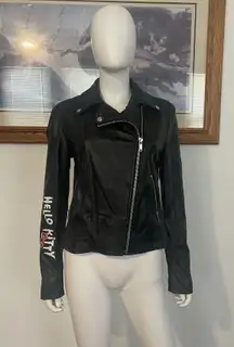Forever 21 hello kitty leather type jacket S
