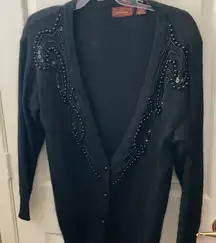 FINAL MARKDOWN Worthington decorative silk blend cardigan medium