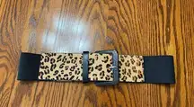 Belt Stretch Cheetah Print Calf Hair