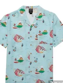 Studio Ghibli Ponyo Allover Print Woven Button-Up